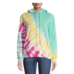 No Boundaries Juniors Tie Dye Pullover Hoodie
